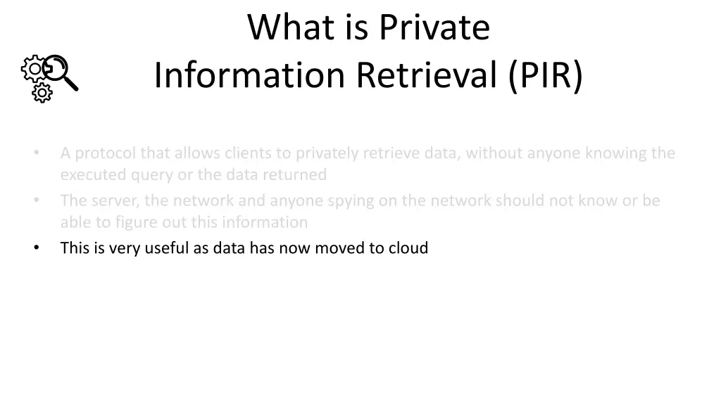 what is private information retrieval pir 2