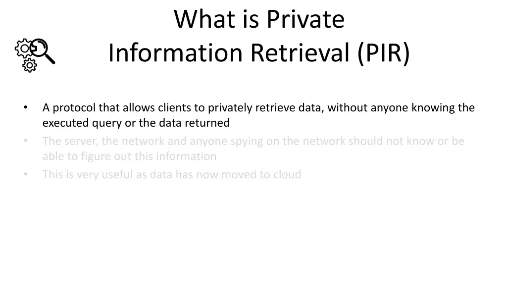 what is private information retrieval pir