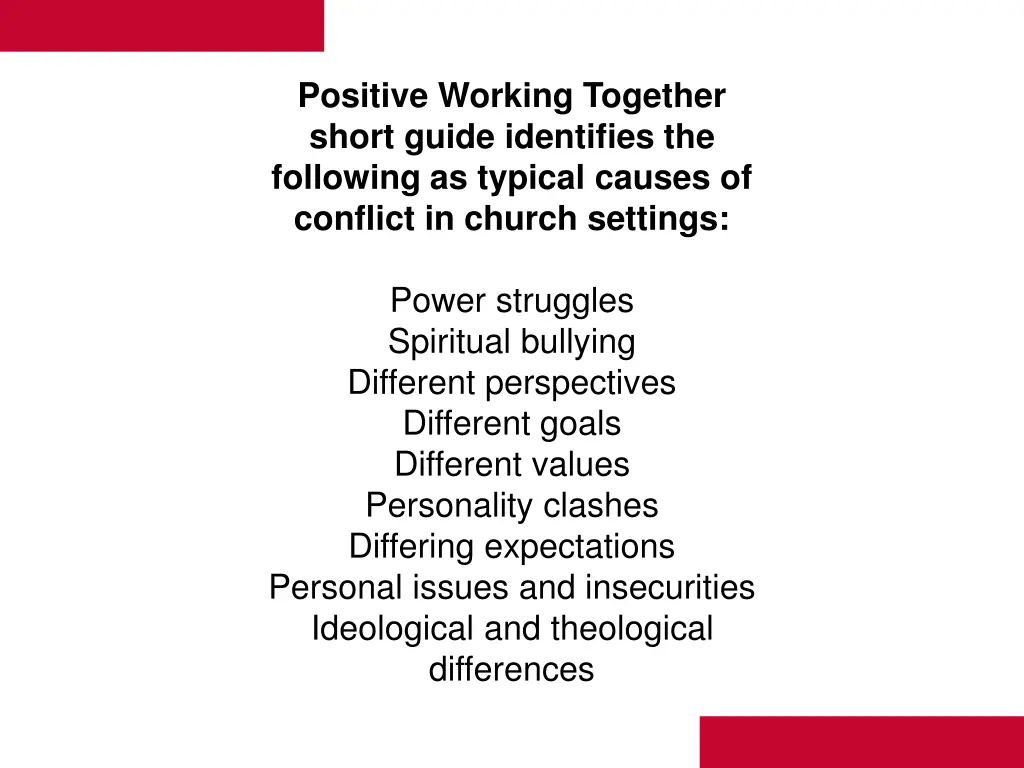 positive working together short guide identifies