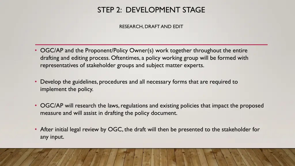 step 2 development stage