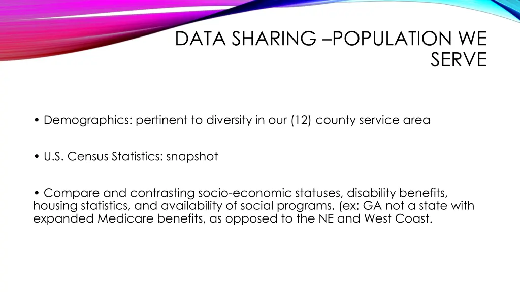 data sharing population we