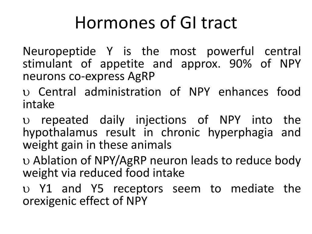 hormones of gi tract