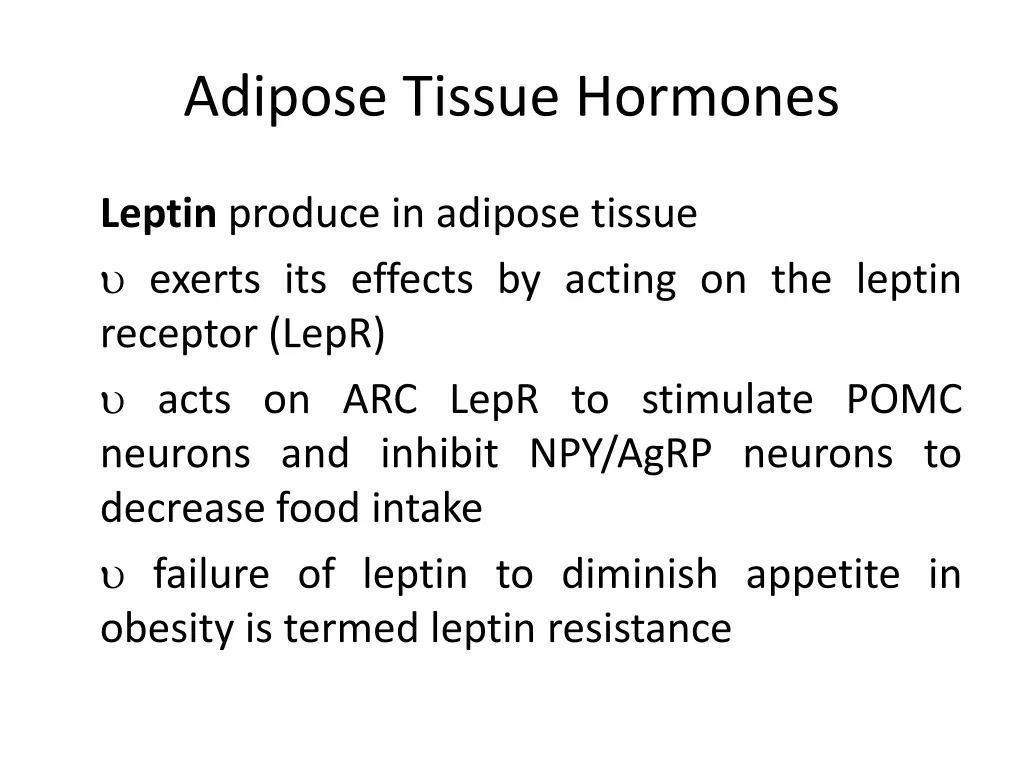 adipose tissue hormones