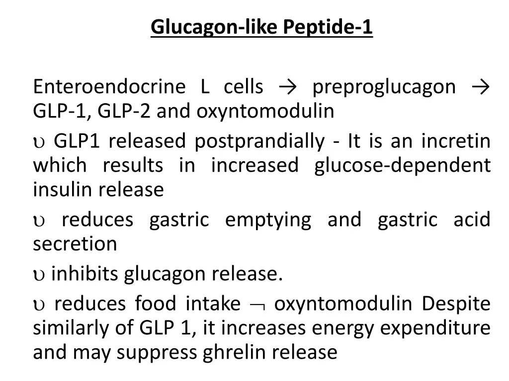 glucagon like peptide 1