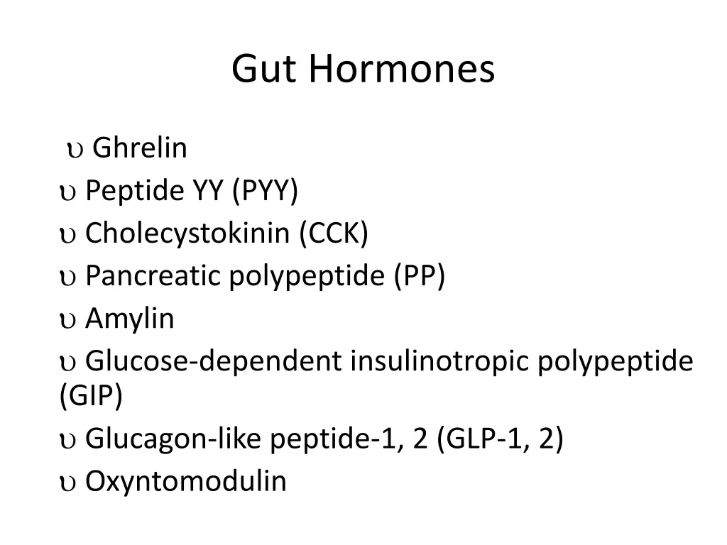 gut hormones