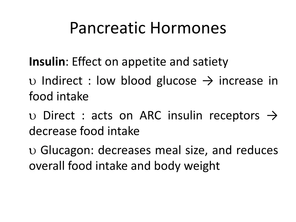 pancreatic hormones