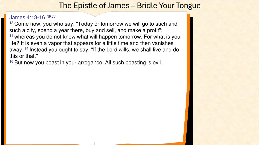 the epistle of james bridle your tongue 14