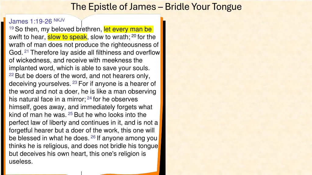 the epistle of james bridle your tongue 2