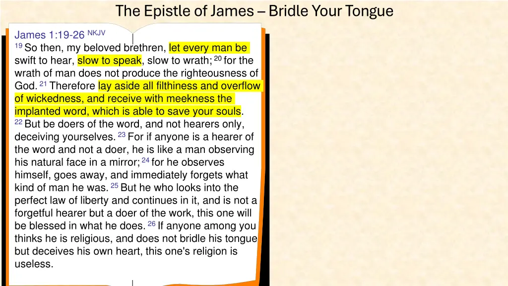 the epistle of james bridle your tongue 3