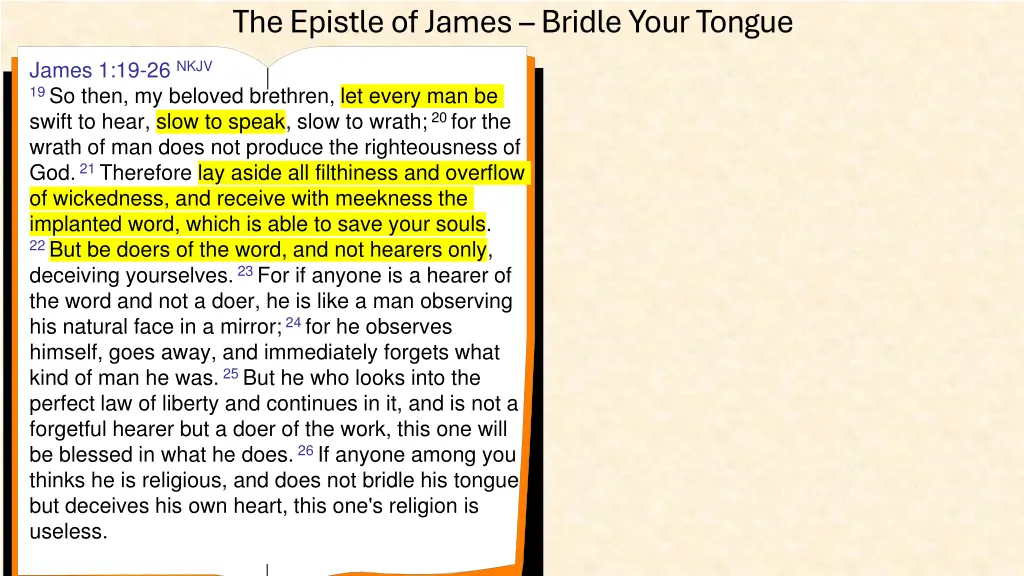 the epistle of james bridle your tongue 4