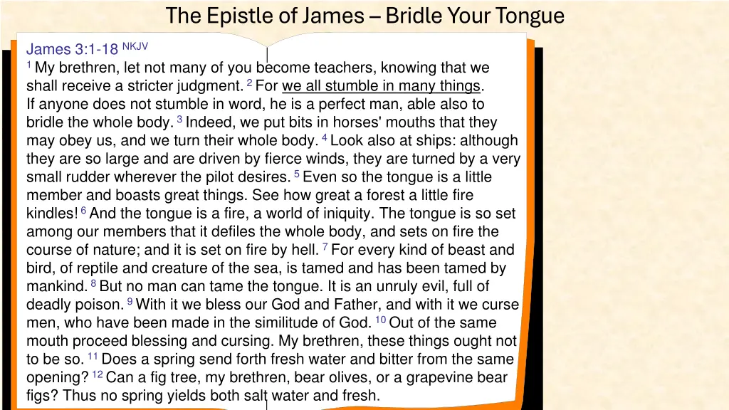 the epistle of james bridle your tongue 9