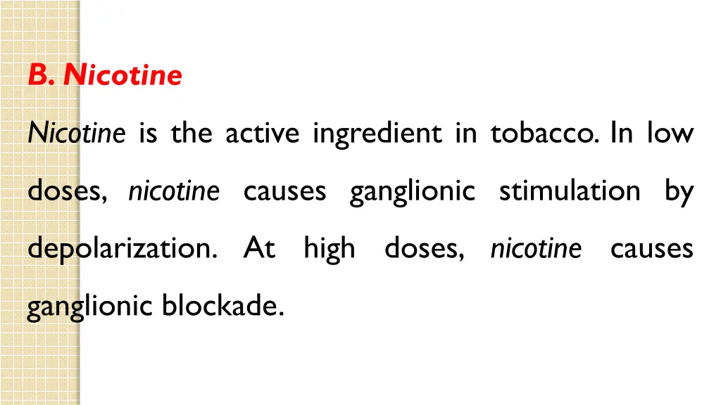 b nicotine