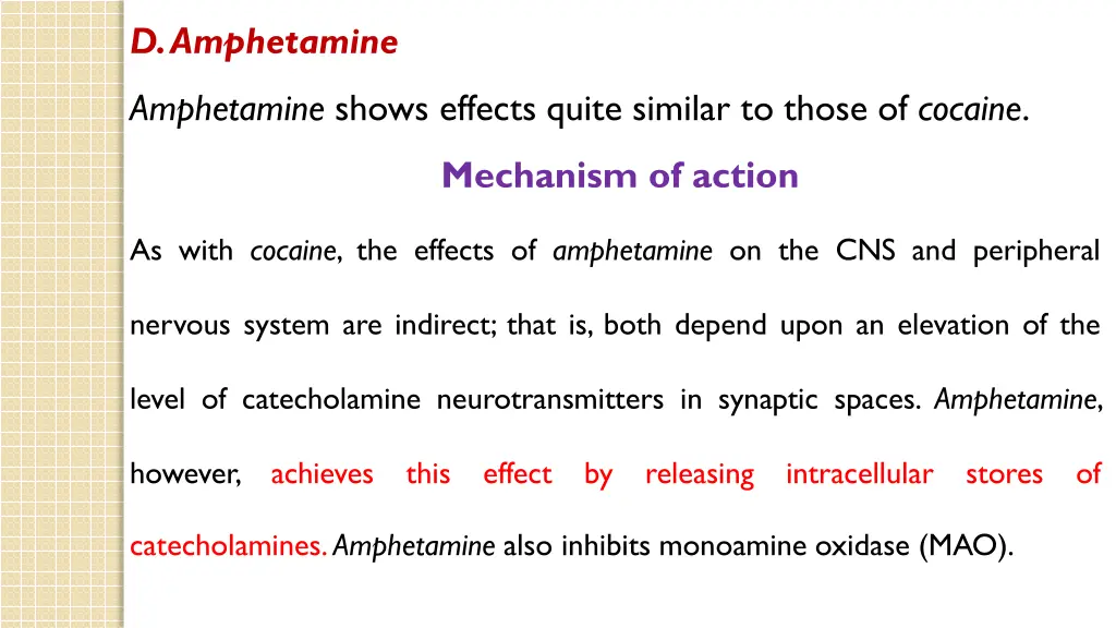 d amphetamine