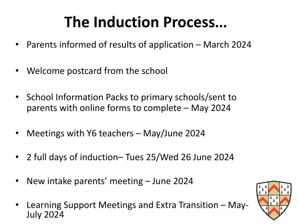 the induction process