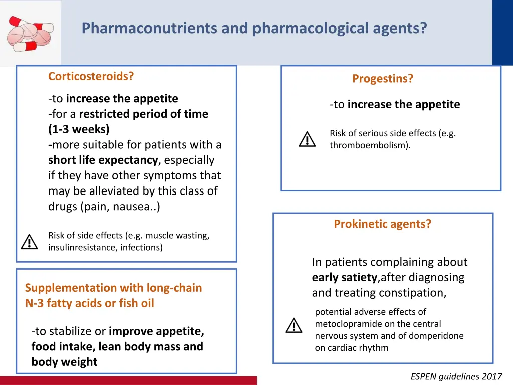 pharmaconutrients and pharmacological agents