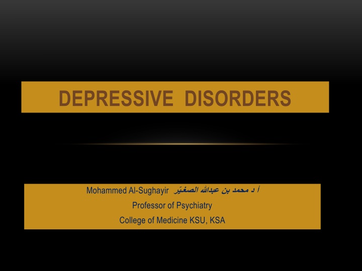 depressive disorders