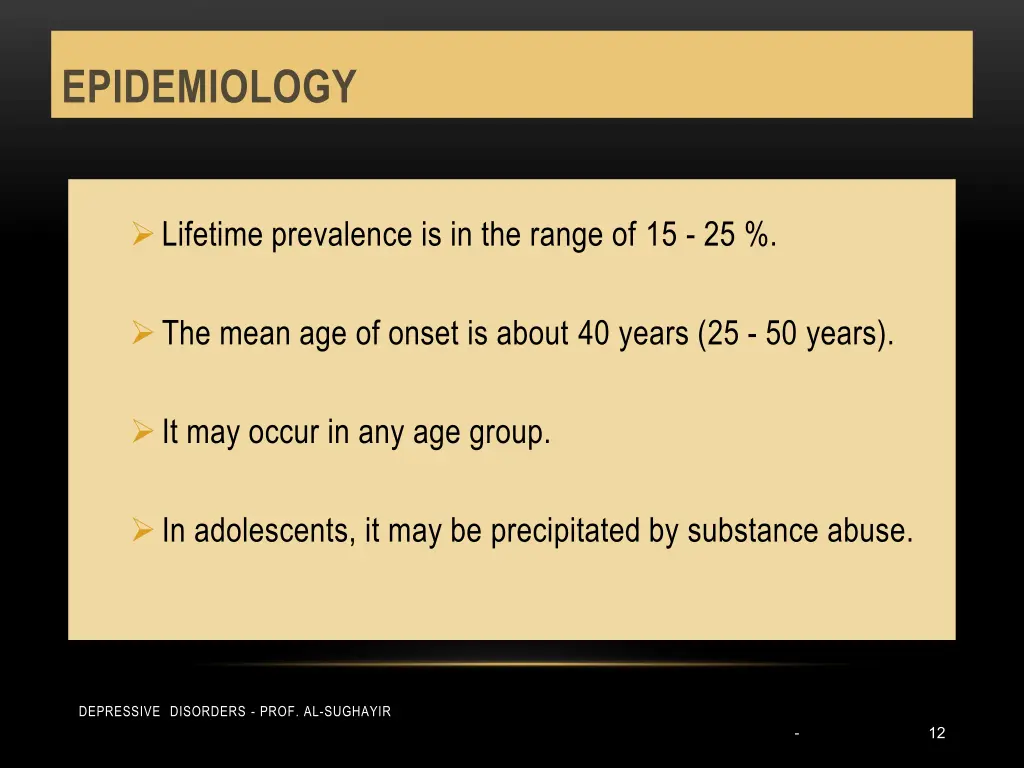 epidemiology