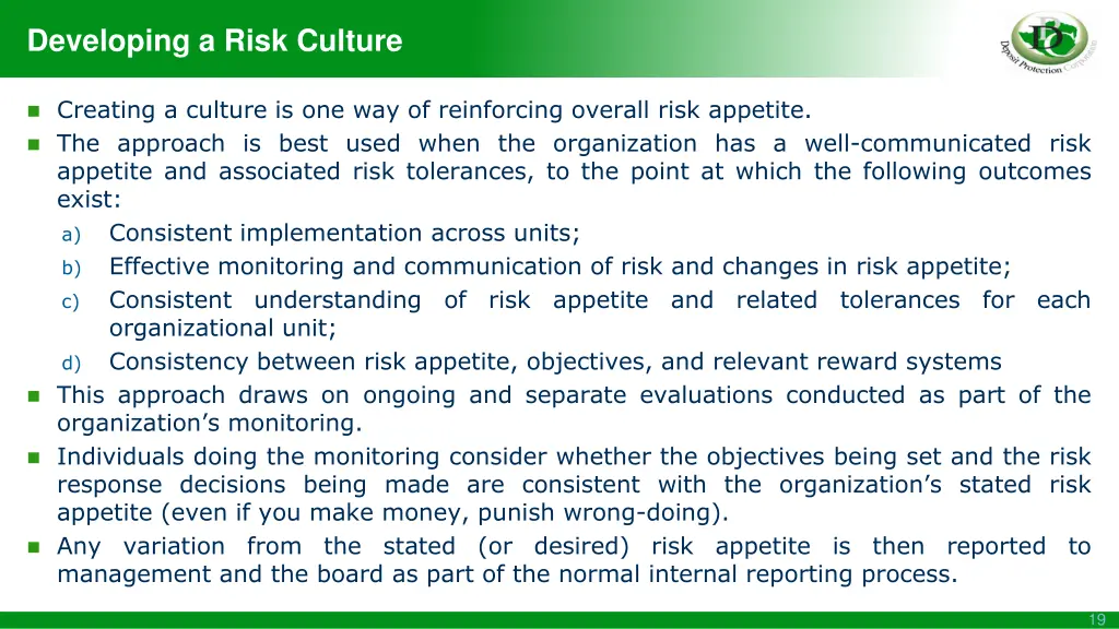 developing a risk culture 1