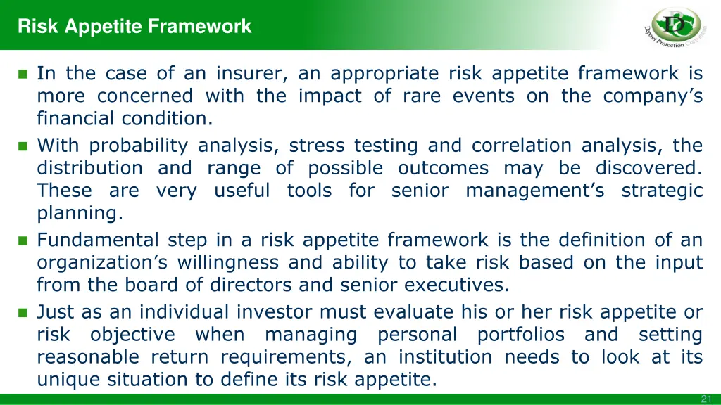 risk appetite framework