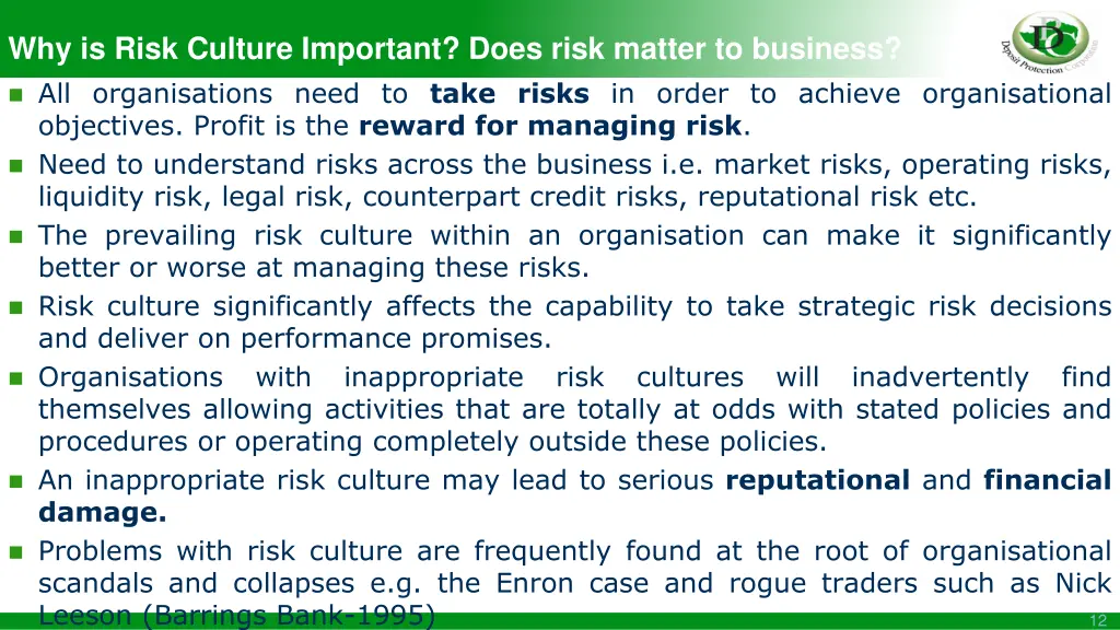 why is risk culture important does risk matter