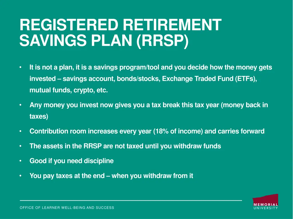 registered retirement savings plan rrsp