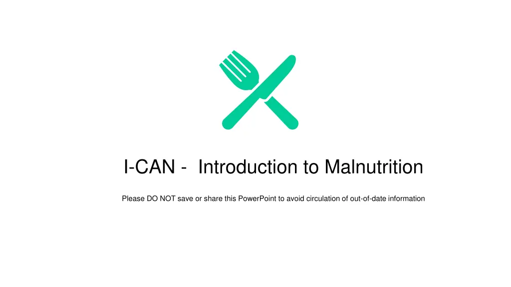 i can introduction to malnutrition