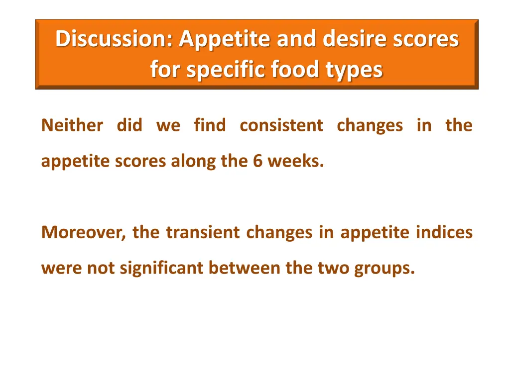 discussion appetite and desire scores 4