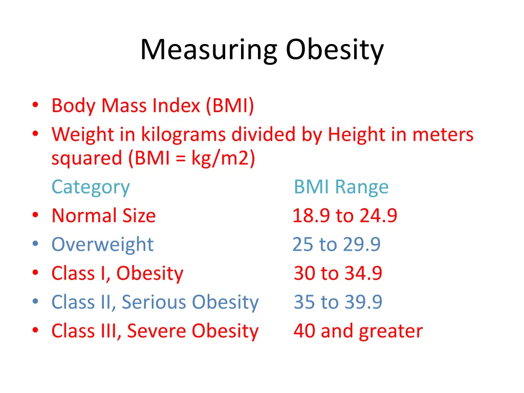 measuring obesity