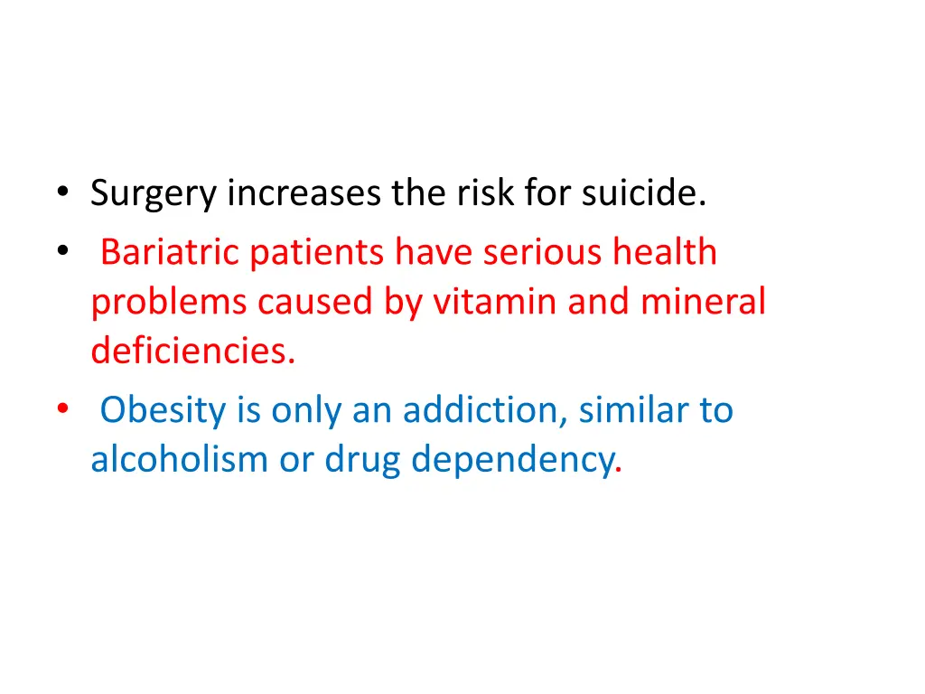 surgery increases the risk for suicide bariatric