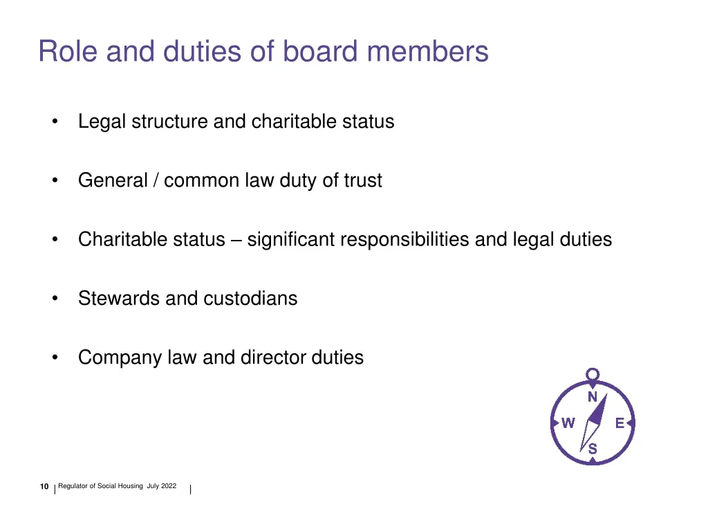 role and duties of board members