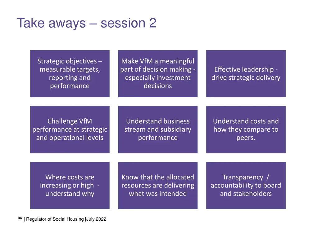 take aways session 2