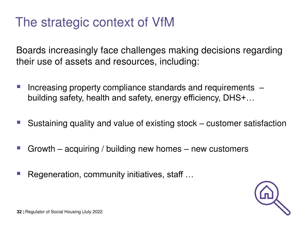 the strategic context of vfm