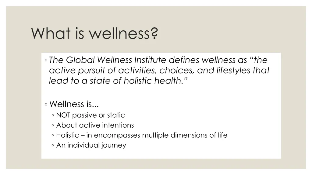 what is wellness