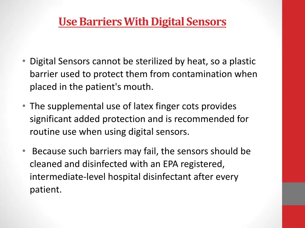 use barriers with digital sensors