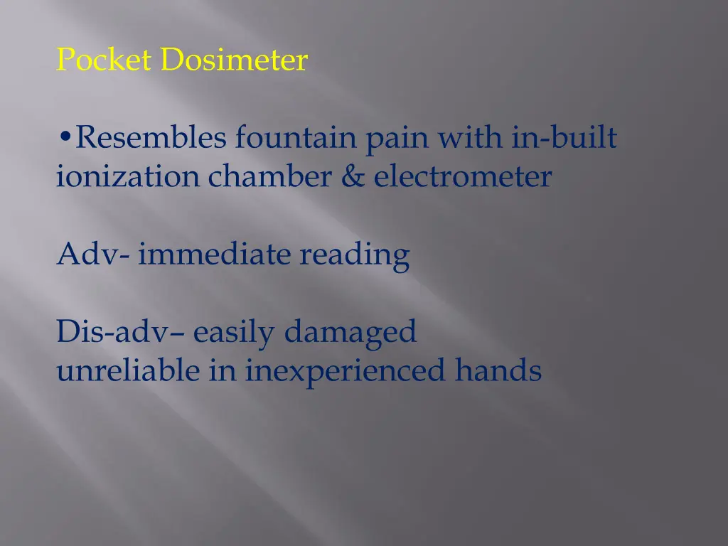 pocket dosimeter