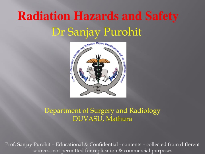 radiation hazards and safety dr sanjay purohit