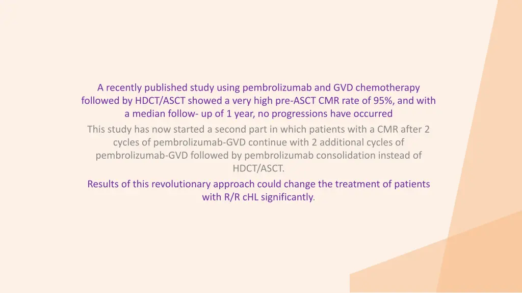 a recently published study using pembrolizumab