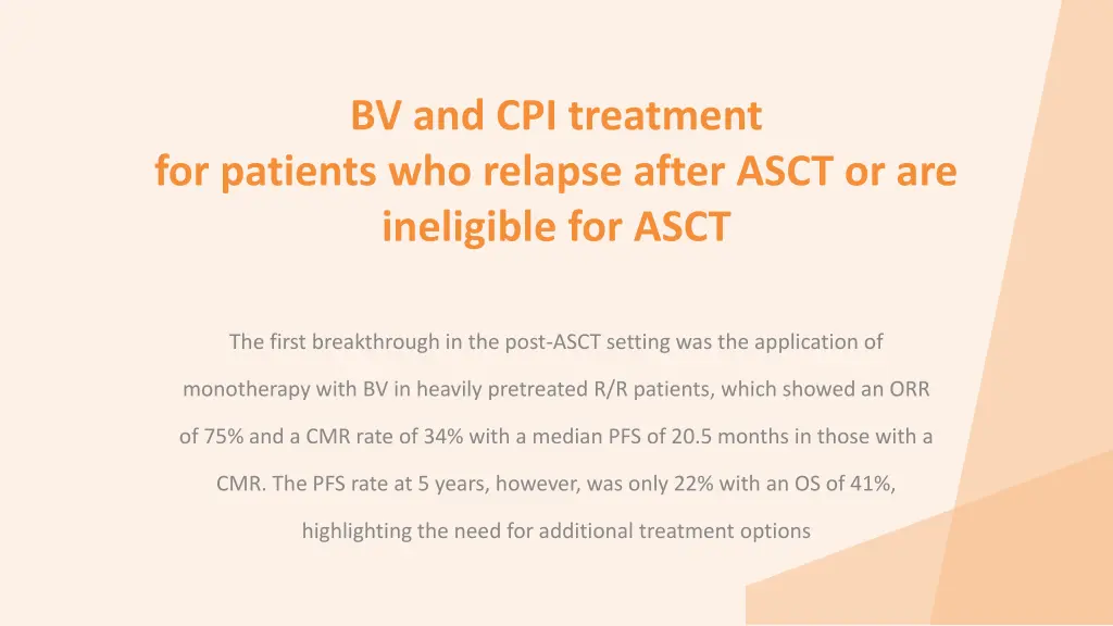 bv and cpi treatment for patients who relapse