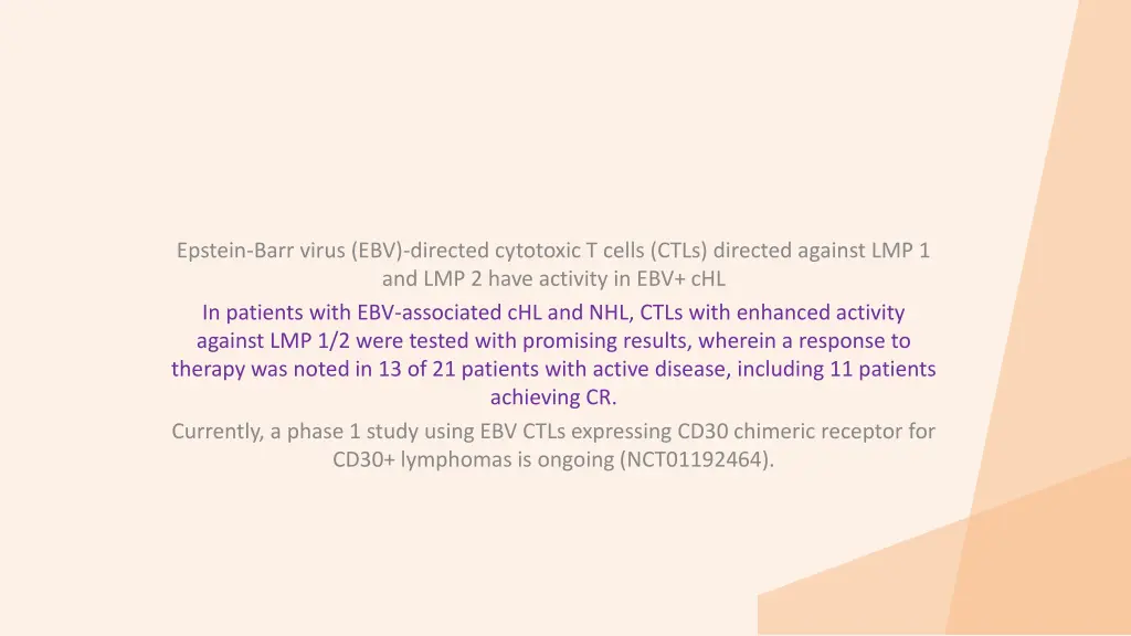 epstein barr virus ebv directed cytotoxic t cells