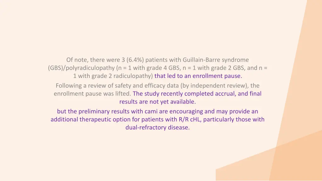 of note there were 3 6 4 patients with guillain