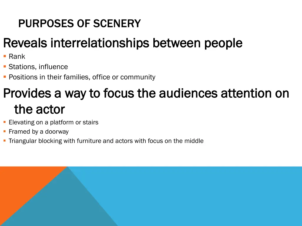 purposes of scenery reveals interrelationships