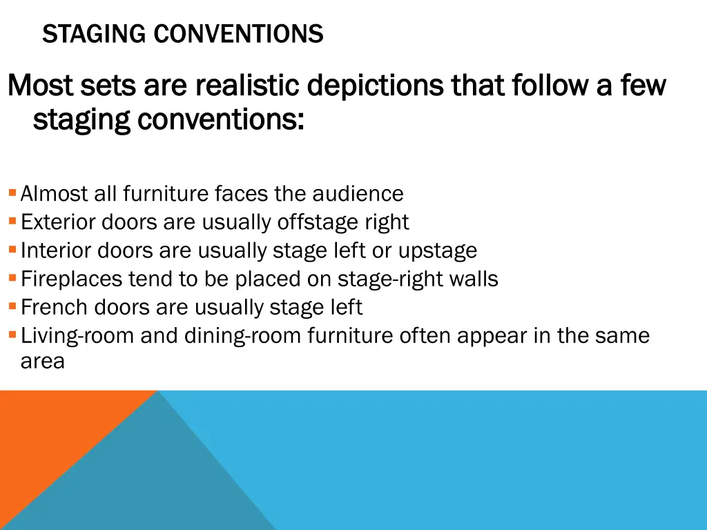 staging conventions