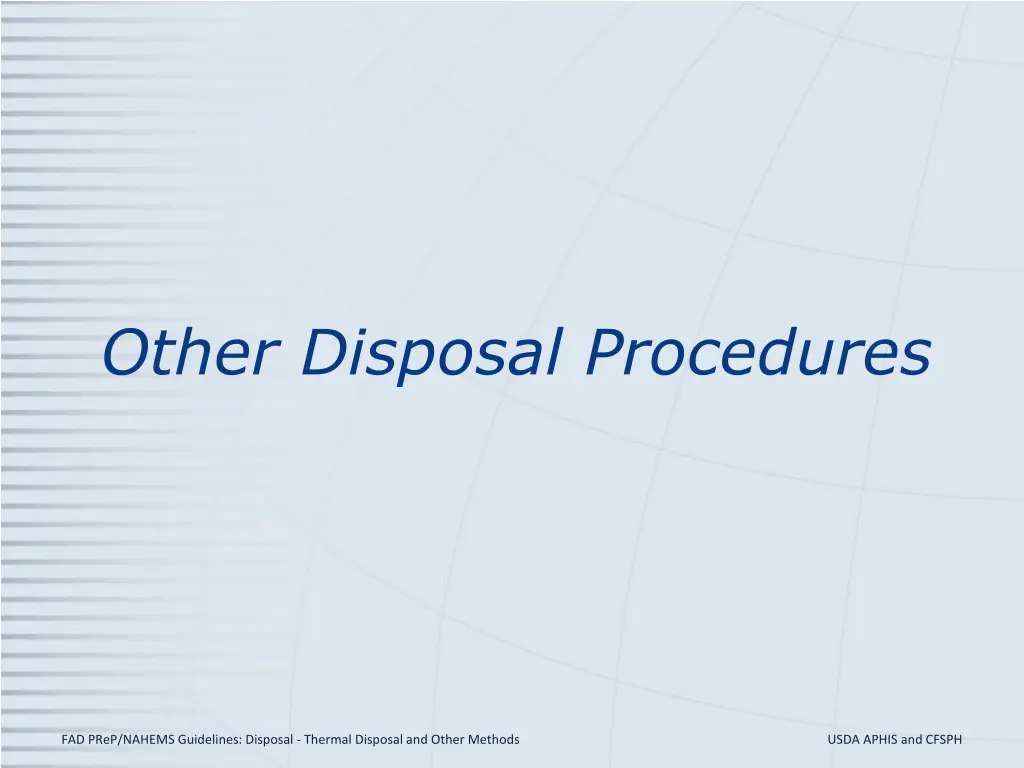 other disposal procedures