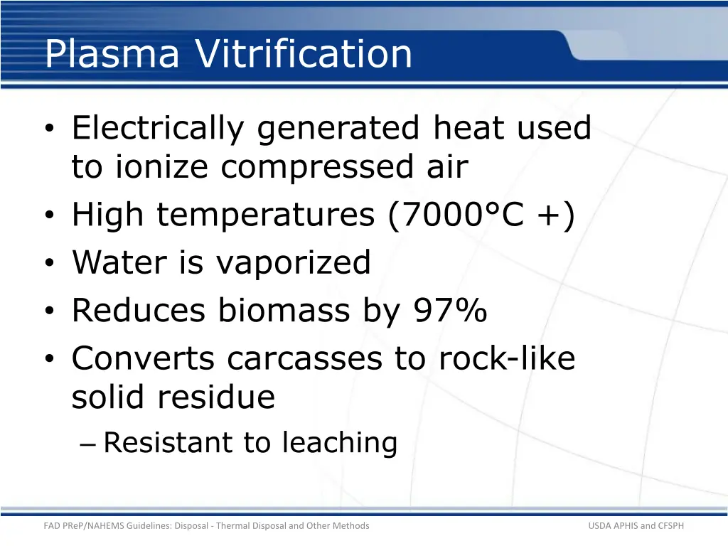 plasma vitrification