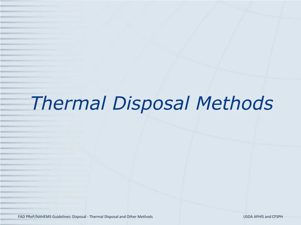 thermal disposal methods