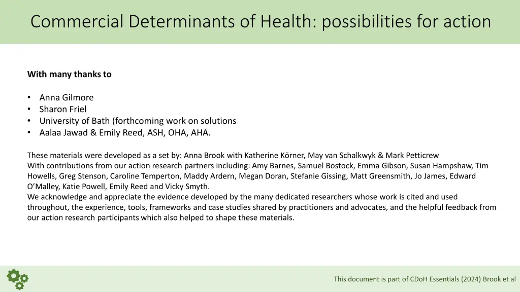 commercial determinants of health possibilities 1