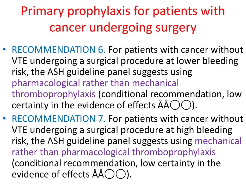 primary prophylaxis for patients with cancer