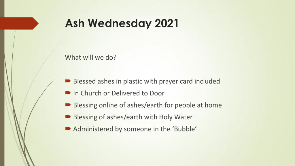 ash wednesday 2021