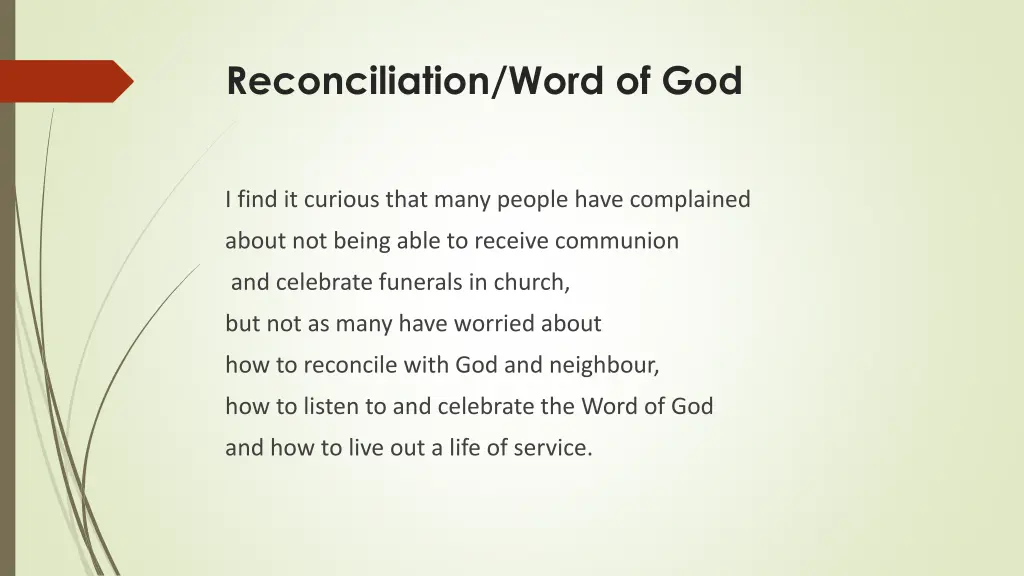 reconciliation word of god