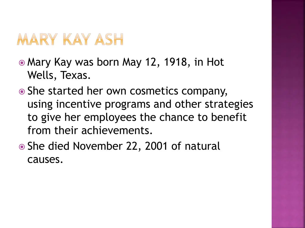 mary kay ash